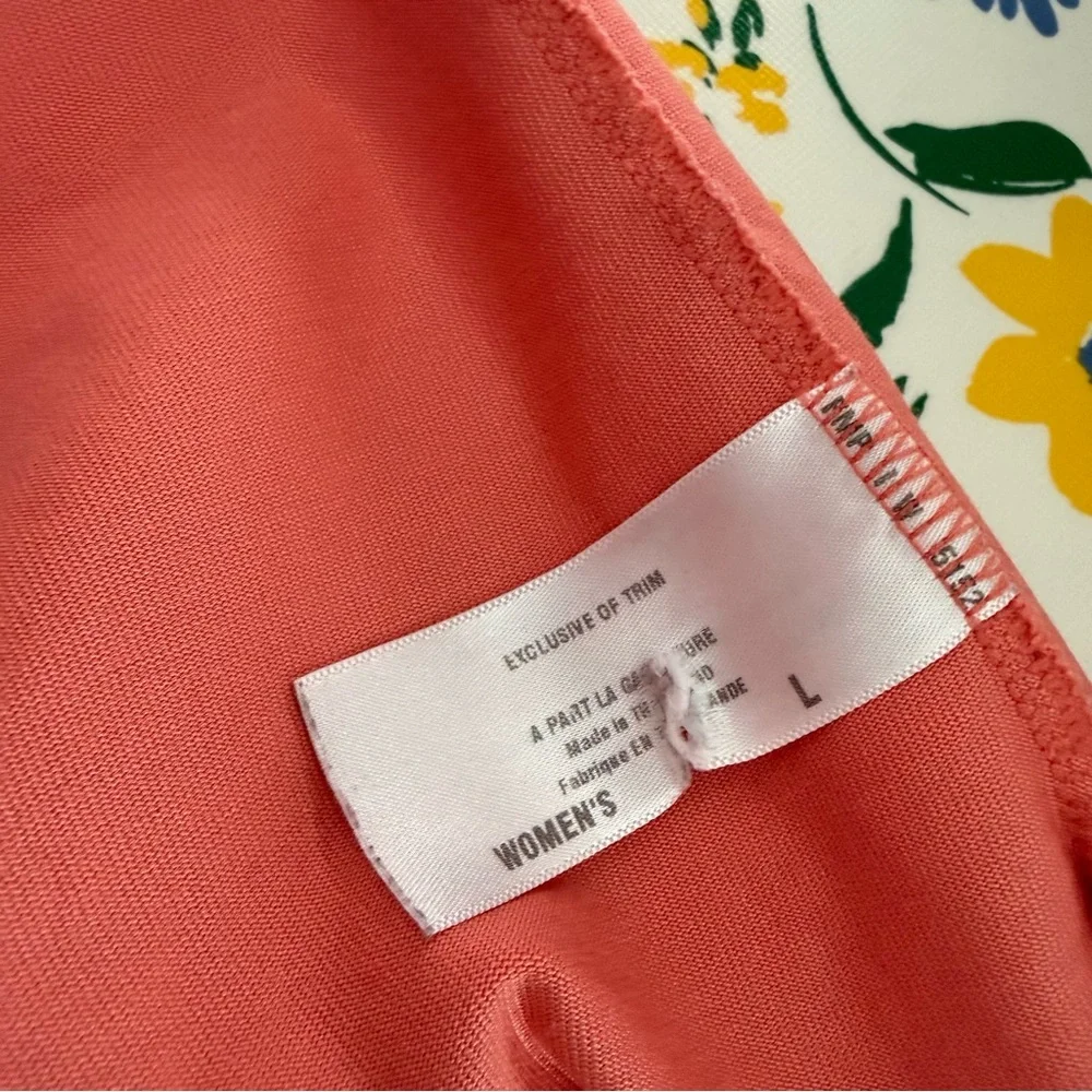🍑 Patagonia Vitaliti Strap Dress Size L Salmon Peach Organic Cotton 🍑 - Picture 10 of 12